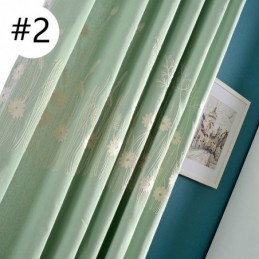 Cortina Opaca De Algodón Hecha A Medida, Con Diseño De Plantas Nórdicas Bordadas Para Sala De Estar Y Dormitorio.