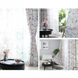 Cortina Opaca De Algodón Hecha A Medida, Estilo Nórdico, Con Estampado De Plantas Para Sala De Estar Y Dormitorio.