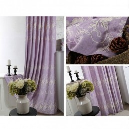 Cortina Nórdica Bordada Con Plantas, Hecha A Medida, De Lino, Para Sala De Estar Y Dormitorio.