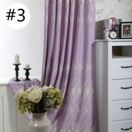 Cortina Nórdica Bordada Con Plantas, Hecha A Medida, De Lino, Para Sala De Estar Y Dormitorio.