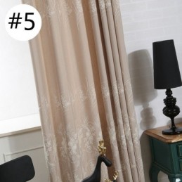 Cortina Nórdica Bordada Con Plantas, Hecha A Medida, De Lino, Para Sala De Estar Y Dormitorio.