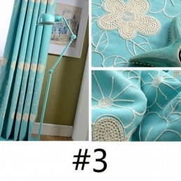 Cortina Opaca Nórdica De Lino Y Algodón, Hecha A Medida, Con Bordado Floral Para Sala De Estar Y Dormitorio.