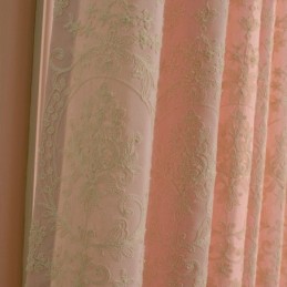 Cortina Opaca De Algodón Europeo Hecha A Medida Con Bordado De Flores