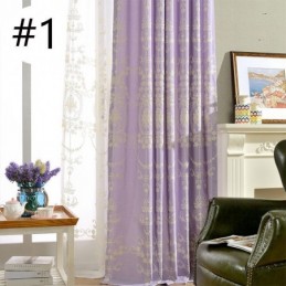 Cortina Opaca De Algodón Europeo Hecha A Medida Con Bordado De Flores