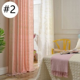 Cortina Opaca De Algodón Europeo Hecha A Medida Con Bordado De Flores