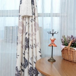Cortinas Opacas De Algodón Nórdico Con Estampado Floral Para Sala De Estar Y Dormitorio