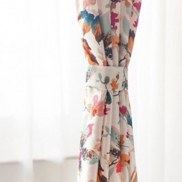 Cortinas Opacas Con Estampado De Plantas, Hechas A Medida, Con Aislamiento Térmico Para Sala De Estar Y Dormitorio.