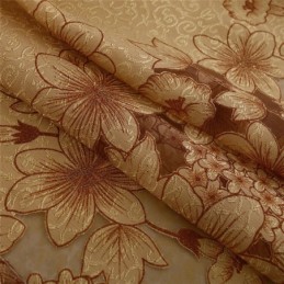 Cortina Clásica De Voile Hecha A Medida, Estilo Campestre, Magnífica Rama De Flores, Jacquard.