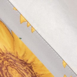 Cortina De Polialgodón Hecha A Medida Con Estampado De Girasoles Americanos, Cortinas Semi Opacas