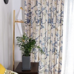 Cortinas Americanas Opacas Con Estampado Floral