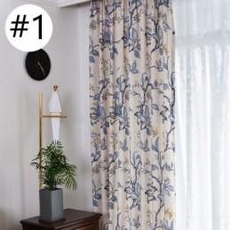 Cortinas Americanas Opacas Con Estampado Floral