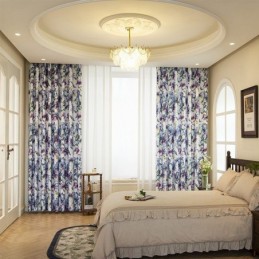 Cortina Hecha A Medida, Cortina Con Estampado Floral, Cortinas Semi Opacas Americanas