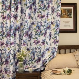 Cortina Hecha A Medida, Cortina Con Estampado Floral, Cortinas Semi Opacas Americanas