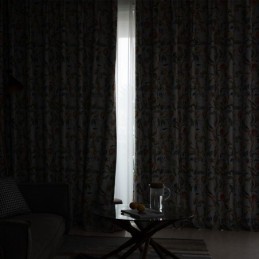 Cortinas Estampadas De Plantas Y Pájaros Americanos Opacas