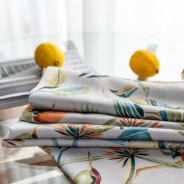 Cortinas Estampadas De Plantas Y Pájaros Americanos Opacas