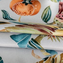 Cortinas Estampadas De Plantas Y Pájaros Americanos Opacas