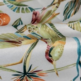 Cortinas Estampadas De Plantas Y Pájaros Americanos Opacas