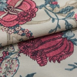 Cortina De Polialgodón Hecha A Medida Con Estampado De Flores Americanas Y Cortinas Opacas