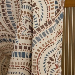 Cortinas Opacas Estampadas De Polialgodón Con Diseño Vintage Americano