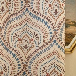 Cortinas Opacas Estampadas De Polialgodón Con Diseño Vintage Americano