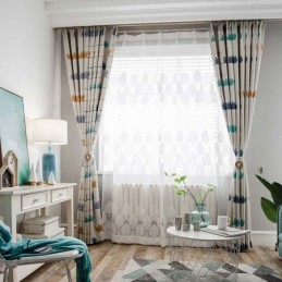 Cortina De Dibujos Animados Sencilla, Hecha A Medida, Con Estampado De Ganso Salvaje, Tela Para Habitación Infantil