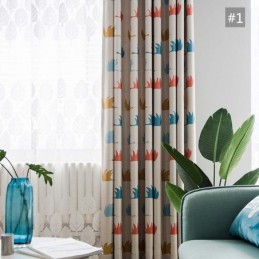 Cortina De Dibujos Animados Sencilla, Hecha A Medida, Con Estampado De Ganso Salvaje, Tela Para Habitación Infantil