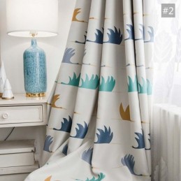 Cortina De Dibujos Animados Sencilla, Hecha A Medida, Con Estampado De Ganso Salvaje, Tela Para Habitación Infantil