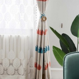 Cortina De Dibujos Animados Sencilla, Hecha A Medida, Con Estampado De Ganso Salvaje, Tela Para Habitación Infantil