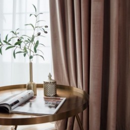 Cortina Opaca Max Hecha A Medida, Imitación Terciopelo, Color Liso, Para Dormitorio