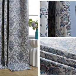 Cortina Retro Hecha A Medida, Cortina Bordada Europea Para Dormitorio