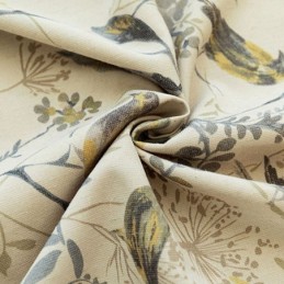 Cortina Opaca De Lino Nórdico, Hecha A Medida, Con Estampado De Plantas Para Sala De Estar Y Dormitorio.