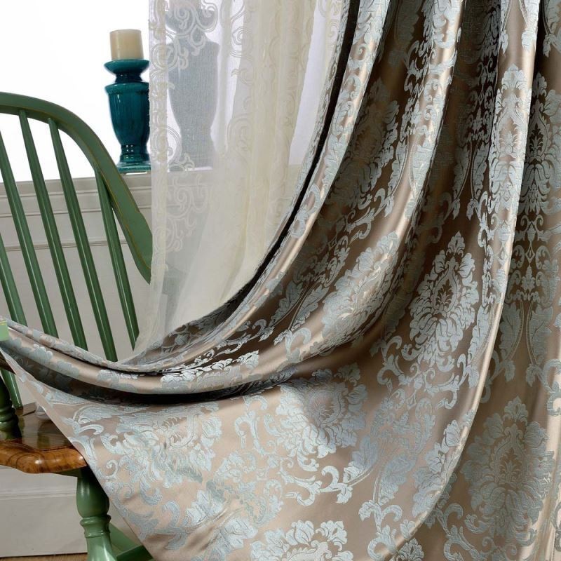 Cortina Opaca De Lujo De Damasco Jacquard Para Dormitorio, Hecha A Medida, De Estilo Europeo Max.