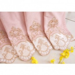 Cortina Opaca De Chenilla Hecha A Medida, Estilo Europeo, Con Bordado Floral Para Sala De Estar Y Dormitorio.