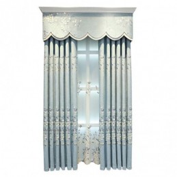 Cortina Opaca Hecha A Medida, Estilo Nórdico, Con Bordado De Plantas Para Sala De Estar Y Dormitorio.