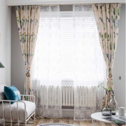 Cortina Con Estampado De Cactus Creativo, Hecha A Medida, Semiopaca, Cromática, Para Sala De Estar, Dormitorio, Tela Infantil