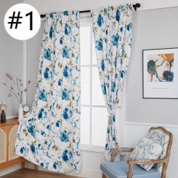 Cortinas Opacas Estampadas Con Diseño Floral De Estilo Nórdico Para Sala De Estar Y Dormitorio.