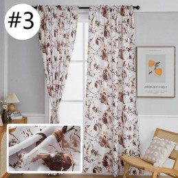 Cortinas Opacas Estampadas Con Diseño Floral De Estilo Nórdico Para Sala De Estar Y Dormitorio.