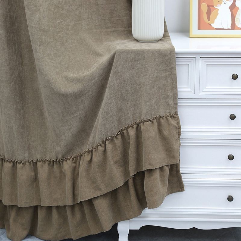 Cortina Opaca De Chenilla De Color Liso, Hecha A Medida, Estilo Nórdico, Para Sala De Estar Y Dormitorio.