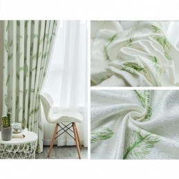 Cortinas Opacas Con Estampado De Plumas Nórdicas Para Sala De Estar Y Dormitorio