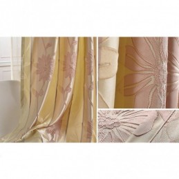 Cortinas Opacas Nórdicas Con Diseño Floral De Jacquard, Hechas A Medida Para Sala De Estar Y Dormitorio.