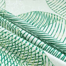 Cortina Opaca Nórdica Hecha A Medida Con Estampado De Hojas Para Sala De Estar Y Dormitorio