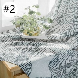 Cortina Opaca Nórdica Hecha A Medida Con Estampado De Hojas Para Sala De Estar Y Dormitorio