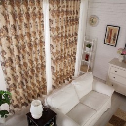 Cortinas Opacas Estilo Americano De Algodón Con Estampado Floral Para Ventana