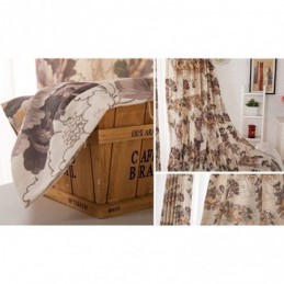 Cortinas Opacas Estilo Americano De Algodón Con Estampado Floral Para Ventana