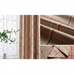 Cortina Opaca Nórdica Hecha A Medida Con Rombos Jacquard Para Sala De Estar Y Dormitorio