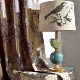 Cortina Opaca Nórdica Hecha A Medida, Cortina De Plumas Jacquard Para Sala De Estar Y Dormitorio