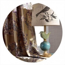 Cortina Opaca Nórdica Hecha A Medida, Cortina De Plumas Jacquard Para Sala De Estar Y Dormitorio