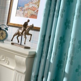 Cortina Opaca Hecha A Medida Con Diseño De Flores Nórdicas De Jacquard Para Sala De Estar Y Dormitorio.