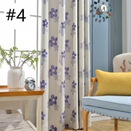 Cortina Opaca Hecha A Medida Con Diseño De Flores Nórdicas De Jacquard Para Sala De Estar Y Dormitorio.