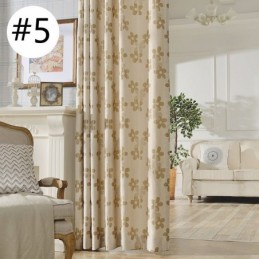 Cortina Opaca Hecha A Medida Con Diseño De Flores Nórdicas De Jacquard Para Sala De Estar Y Dormitorio.